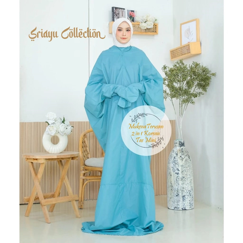Product image SRIAYU COLLECTION - Mukena 2 IN 1 Terusan Korean Tas Mini All size Wardah
