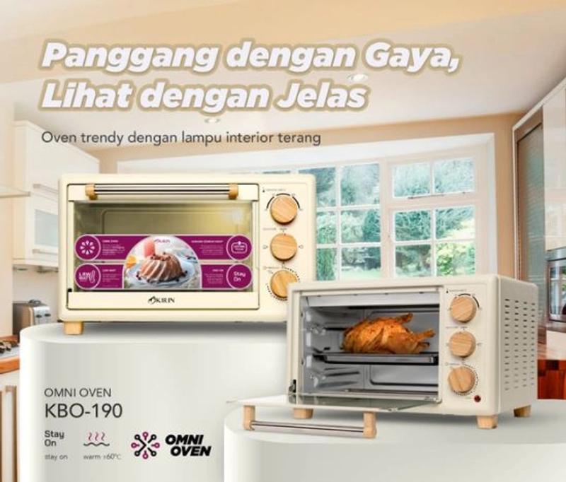 Product image UTAMAMEGA - Oven Listrik Kirin KBO190 Kapasitas 19 Liter Type 190LW