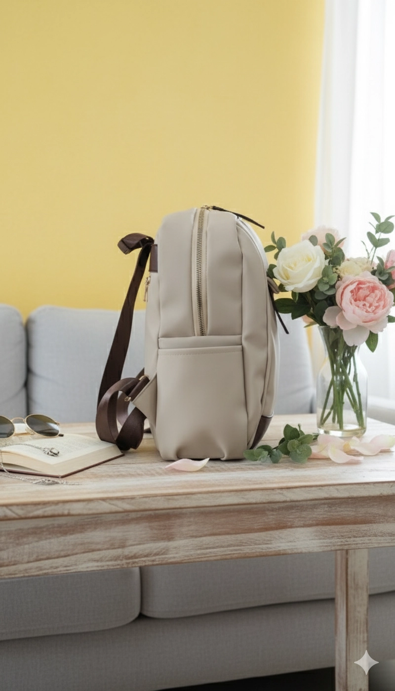 Product image CBL - Ransel MAUDY - Tas Ransel Backpack Wanita Waterproof Bahan Nilon Simple Premium Untuk Formal Atau In Medium Hitam