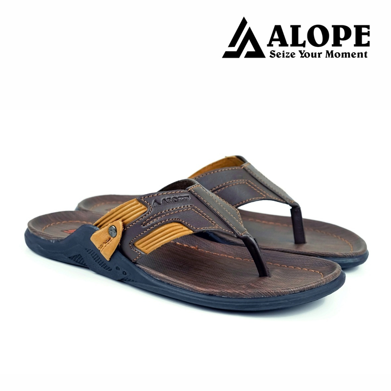 Product image ALOPE OFFICIAL - BUY 1 GET 1 SANDAL ALOPE SANDAL PRIA JAPIT H 03 SIZE DEWASA READY 39 SAMPAI 43 40 Coklat tua