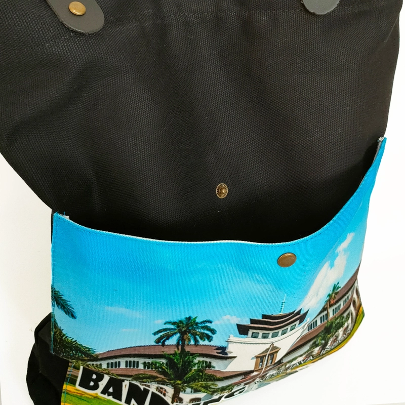 Product image Dewani - Dewani Totebag Canvas Hitam BDG H02 Tas Kanvas Seri Bandung 40x36x5 hitam