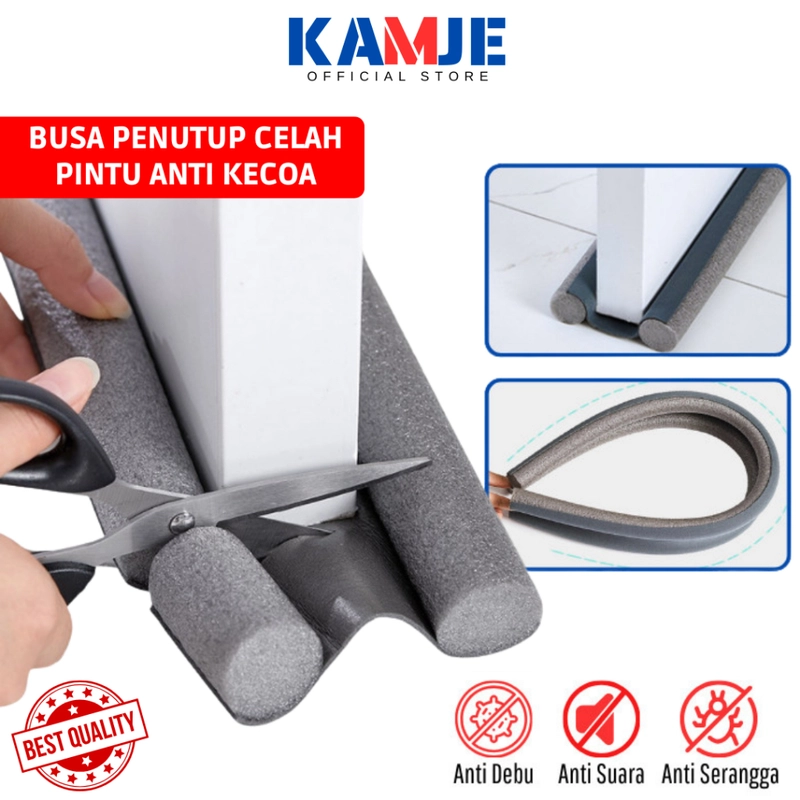 Product image KAMJE Penutup Celah Pintu Bawah Busa Penghalang Debu Binatang Kecil Serangga KMJ004 all variant Hitam
