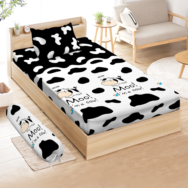 Rosanna - Sprei Vito Disperse Motif Finn Daniel Avocado Kittens Moo Circus Julian Seruni Single 120x200 Moo