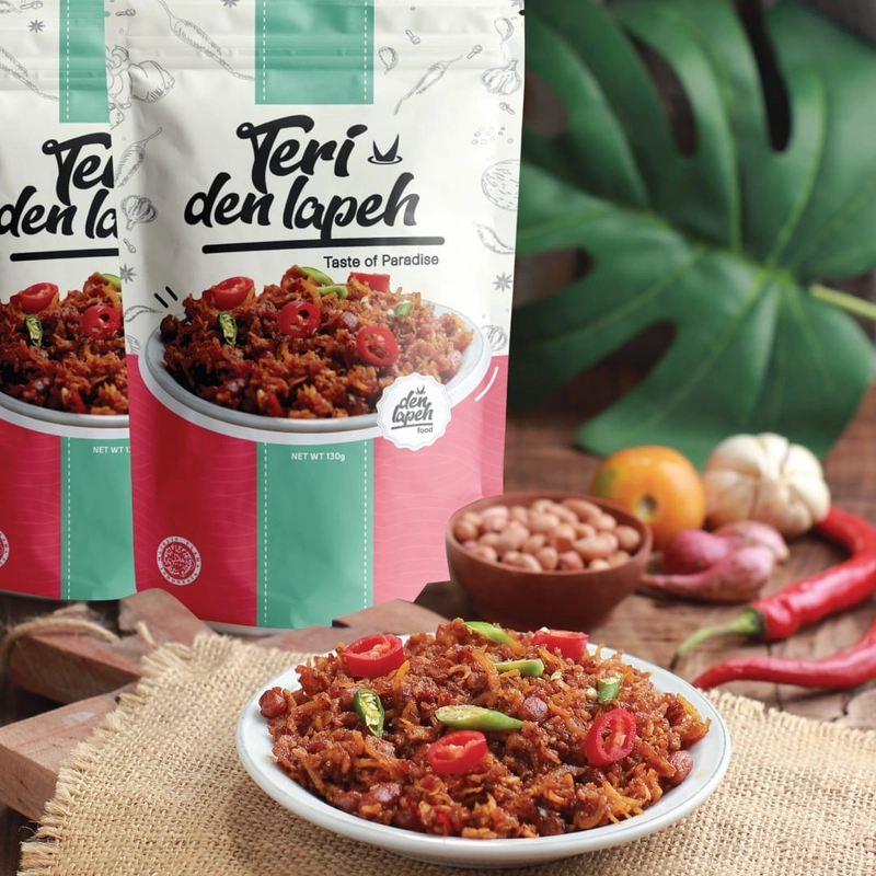 Product image Rendang Den Lapeh - Teri Kacang Balado /Teri Nasi Medan Plastik Vakum 130 Teri Balado