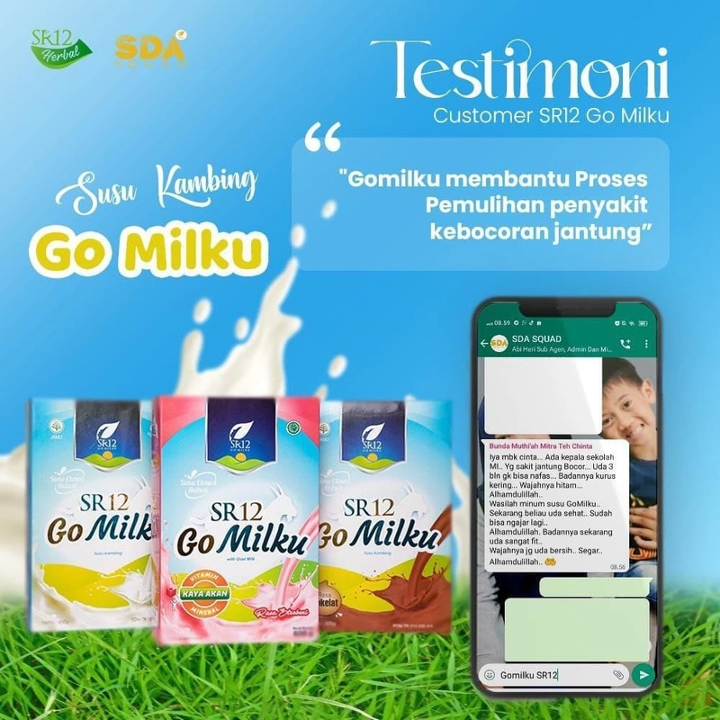 Product image SR12 Gomilku Susu Kambing Etawa Untuk Kesehatan Jantung 200gr Original
