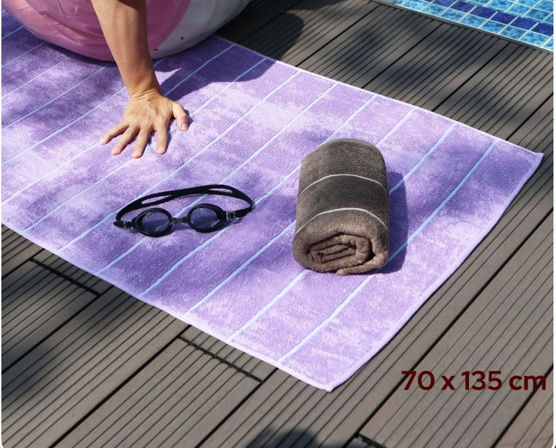Product image Chalmer - Handuk Mandi Dewasa Chalmer 70 x 135 cm Handuk Motif Stripe 70 x 135 cm Lilac