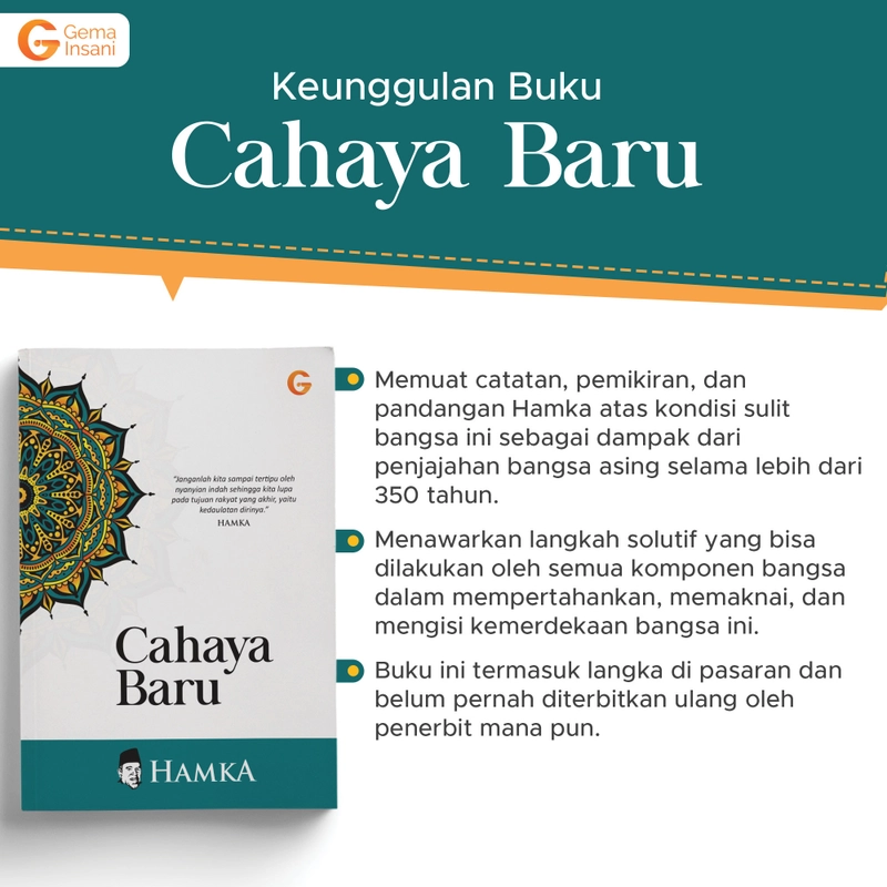 Product image Gema Insani - CAHAYA BARU - BUYA HAMKA 14 x 20 SC