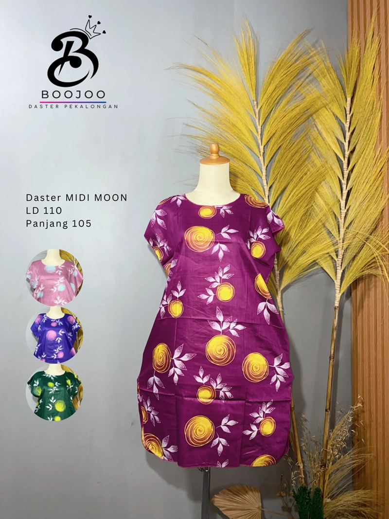 Product image BOOJOO DASTER PEKALONGAN - Boojoo-Paket Murce 3Pcs Daster Midi Bahan Rayon LD 110 All Size <70kg Paket 3Pcs Random