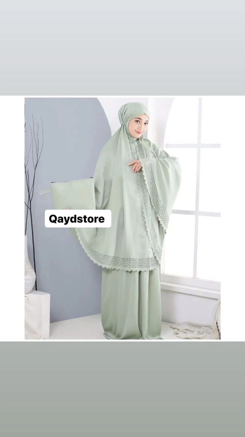 Product image Beli 2 gratis 1 Mukena 2 in 1 laser cut Laser cut 2in Grentea