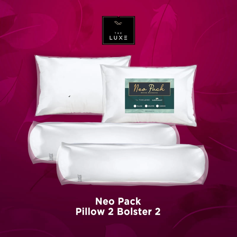 Product image THE LUXE - Neo Pack Pillow Bolster Compact 3 bantal, 1 guling putih