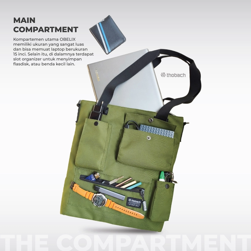 Product image Thobach official - THOBACH Totebag OBELISK FULL SIZE ARMY