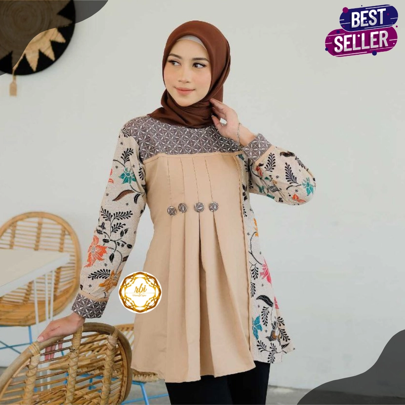 Product image Rambe Batik Indonesia - Batik Couple Atasan Lora - Bisa Beli Pisah Kemeja Saja Size XL LB1