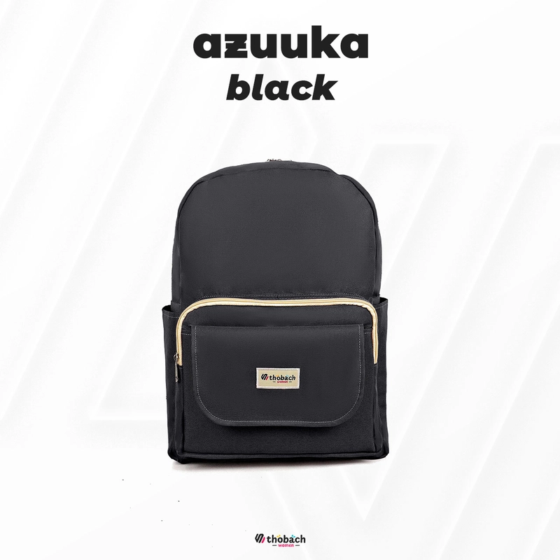 Product image Thobach official - THOBACH WOMAN-TAS RANSEL AZUUKA TAS SEKOLAH TAS KULIAH WANITA MULTIFUNGSI ALL SIZE Black