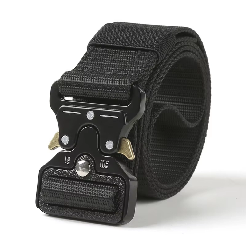 Product image KAHASIL - Ikat Pinggang Sabuk Gesper Pria Tactical Nylon Kanvas Kepala Besi Panjang 120cm KHBELT55 all variant NAVY