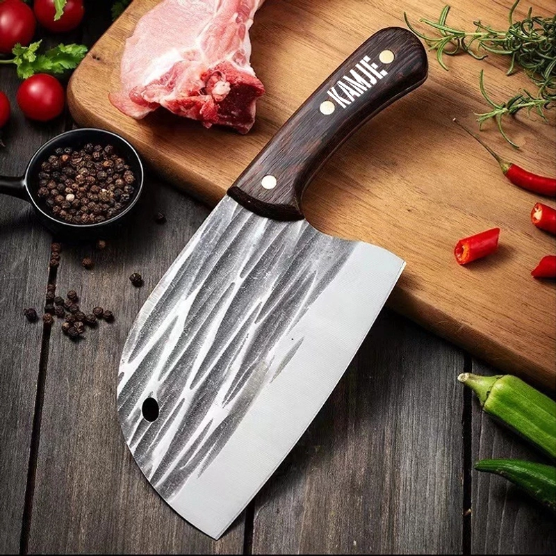 Product image KAMJE Pisau Dapur Daging Super Tajam Baja Anti Karat Stainless KMJ049 25 X 9.5 CM HITAM