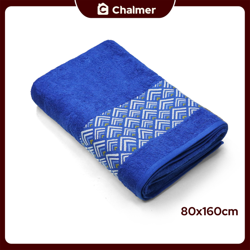 Product image Chalmer - Handuk Besar Jumbo 80 x 160 cm Handuk Mandi Dewasa Motif Bukit 80x160 cm Biru