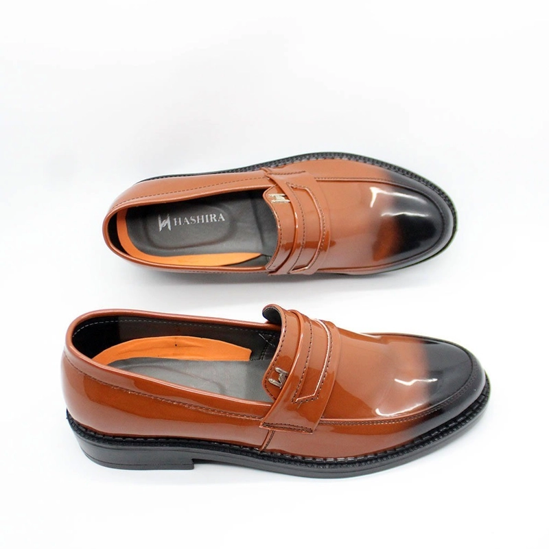 Product image eastbrook - HASHIRA CASUAL MEN THE ELITE SERIES GLOSSY LEATHER RUBBER SOLE 38 COKELAT TAN
