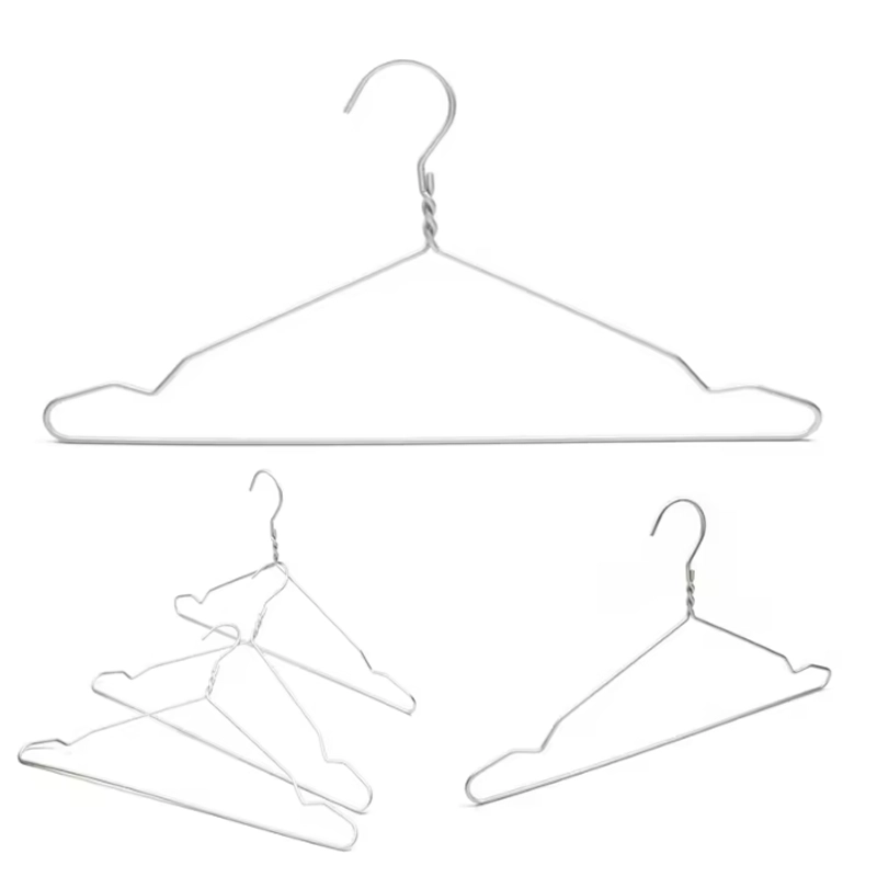 Product image KAHASIL - Hanger Baju Besi Stainless Steel (Isi 10pcs) Gantungan Baju Jemuran Pakaian Serbaguna KMJ056 SILVER