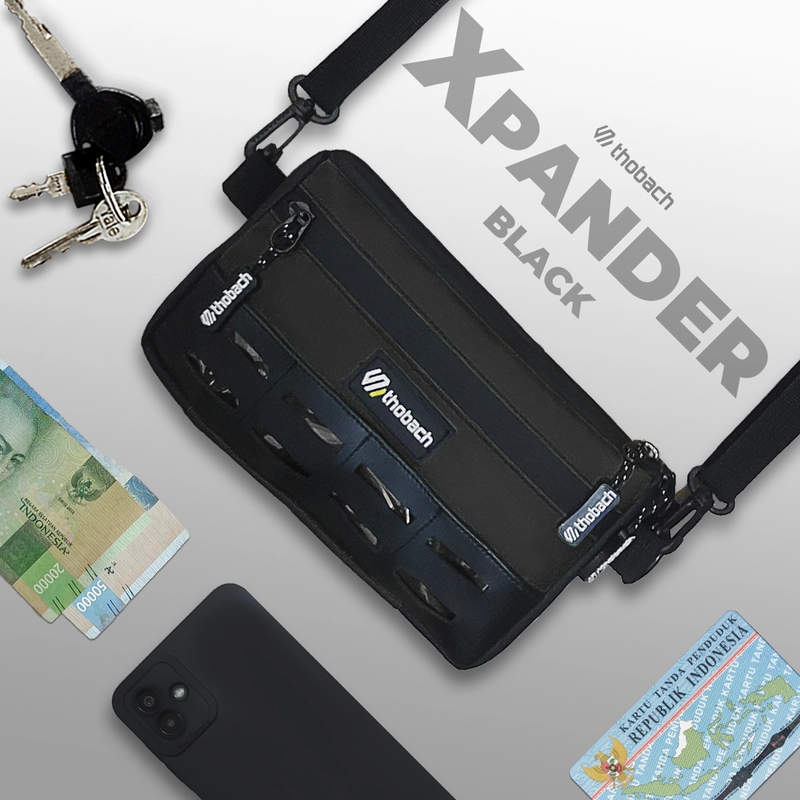Product image Thobach official - THOBACH Sling Pouch / Clutch Bag Anti Air Waterproof XPANDER 250 gr Black