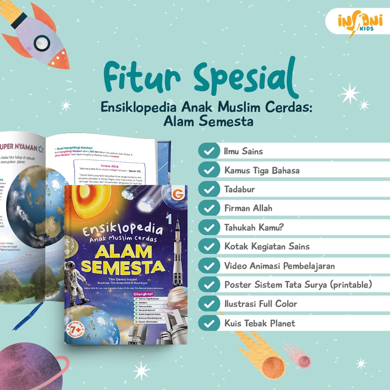Product image Gema Insani - Ensiklopedia Anak Muslim Cerdas Alam Semesta 21 x 28 cm HC