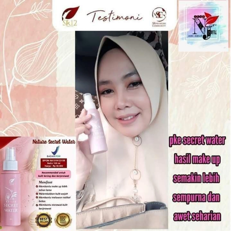 Product image Nature Secret Water SR12 Membuat Make Up Tahan Luntur Cocok Untuk Kulit Berminyak 60 ml Secret Water