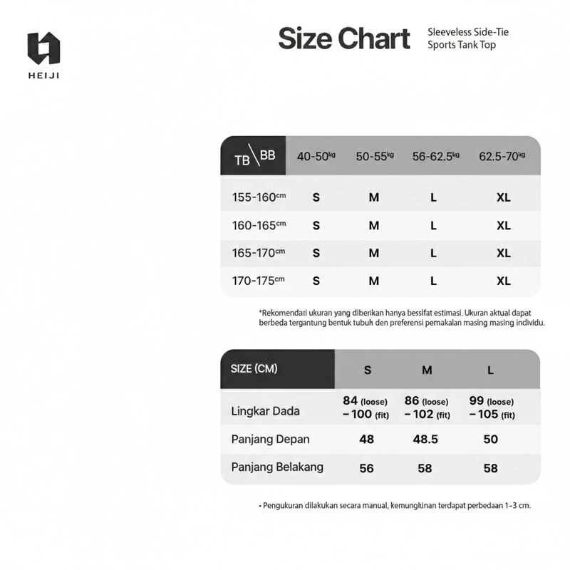 Product image S2023 Heiji - Fitnes Top Singlet Sports Tank Top - Tanktop Sport Ikat Samping 10/XL White