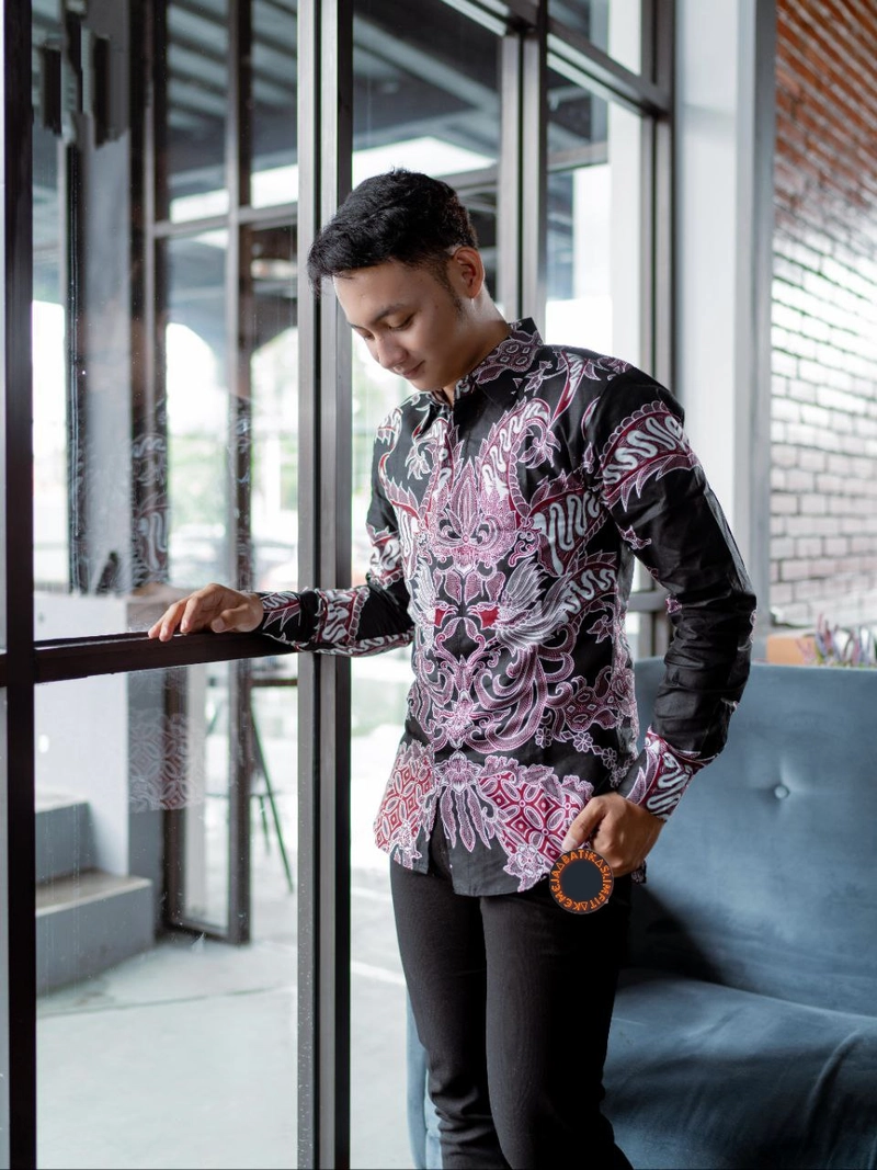 Product image Ks muslim fashion - Kemeja Batik Slimfit Bagus sekali Motif rozak M Kemeja rozak