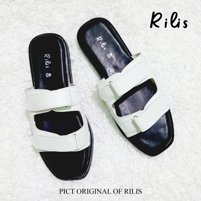 Product image Rilis - Sandal Wanita Elena Platfoam (Rilis 12) 37 Hitam-putih