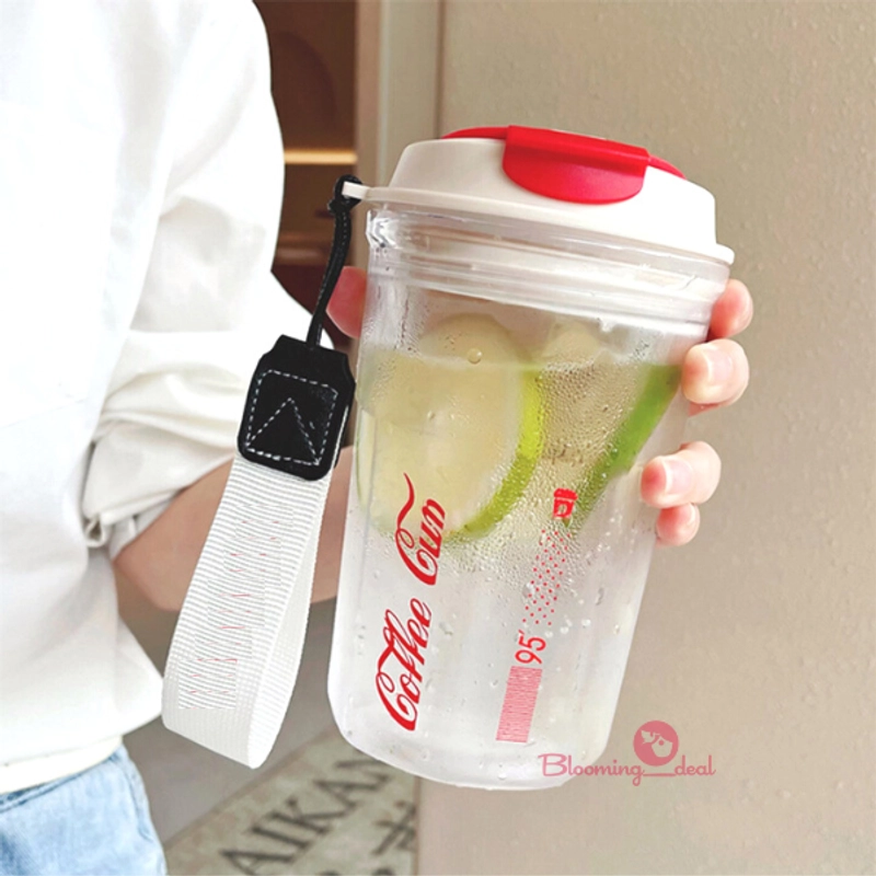 Product image Blooming_Deal - Coffee Cup Tumbler Gelas Kopi Plastik 400ml KJ033 PUTIH