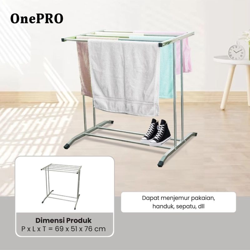 Product image One Pro - Towel Rack Rocky Jemuran Handuk OP-A7102 3000 SILVER