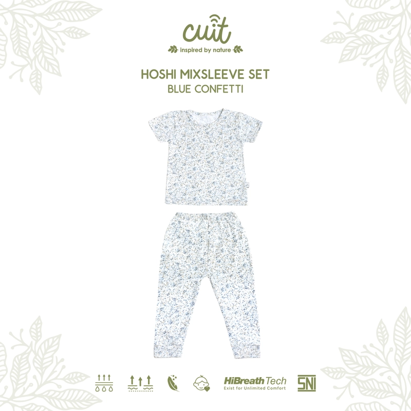 Product image Kintakun Baby - KINTAKUN BABY X CUIT Hoshi Setelan Anak 1 - 6 Tahun Tangan Pendek Celana Panjang Mot L (1-2 Tahun) Blue Confetti