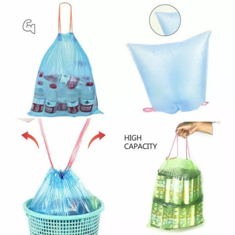 Product image KAMJE Kantong Plastik Tempat Sampah Besar Roll Dengan Tali Pengikat KMJ076 KMJ076 NON TALI