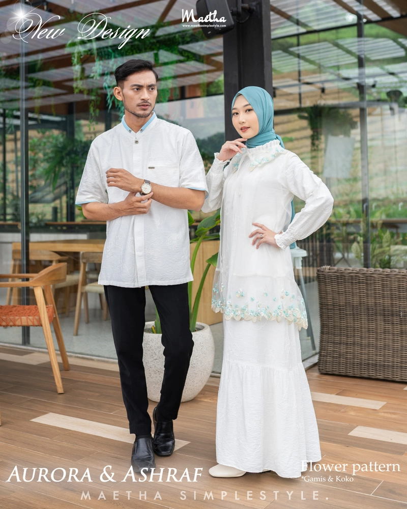 Product image Gamis Couple Muslim Dewasa Aurora Series XS Flower