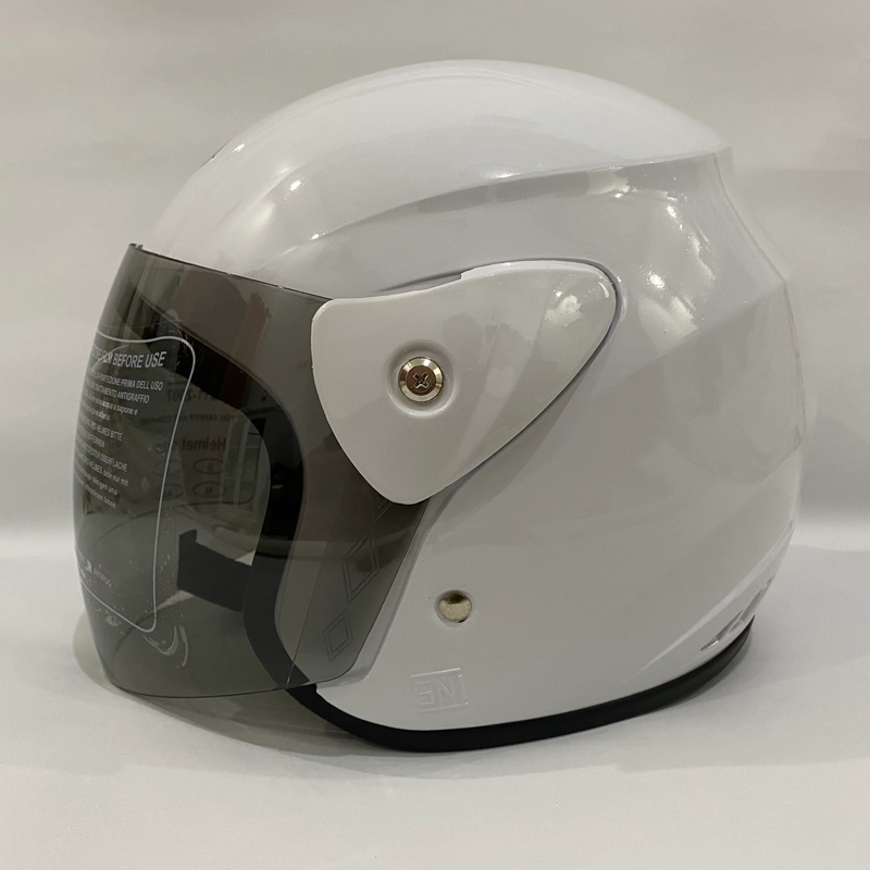 Product image CRX Helmet - Helm Nuvo Solid Putih Polos Glossy - Helm SNI - Helm Dewasa L Nuvo Putih Glossy