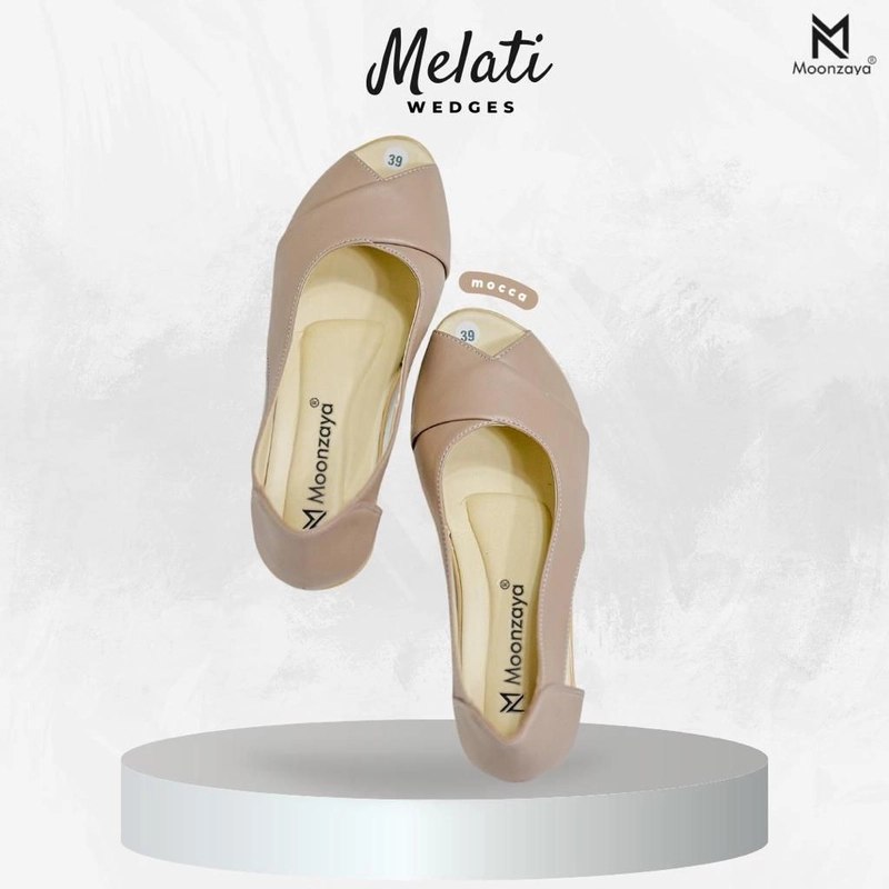 Product image Fashopid - MOONZAYA WEDGES WANITA MELATI 36 MOCCA
