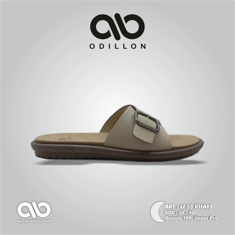 Product image Odillon - Odillon - LI 55 / Sandal Slip On Wanita Casual 37 KHAKI