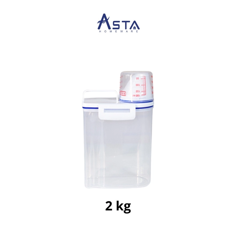 Product image Asta Wadah Penyimpanan Makanan Kotak Food Container Kedap Serbaguna Ukuran 2 kg putih
