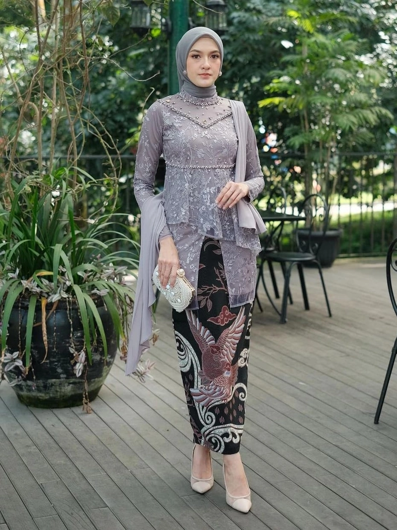 Product image COLLECTION SARJANA - Batik Couple Sahira - Oberto Cavali Mix Tille Premium- Full Payet Cantik Rok Saja Sahira