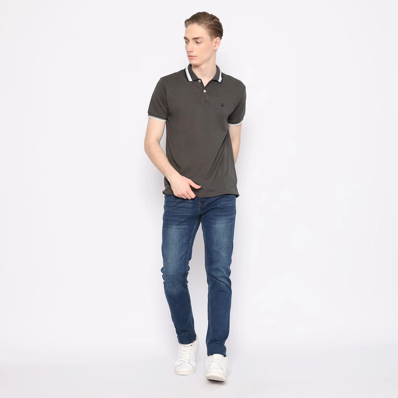 Product image MATSUDA APPAREL - MATSUDA Kaos Polo Shirt Pria Kerah Aioi Seri Warna Hitam Putih Bumi XXL (LD 116 CM) CHARCOAL