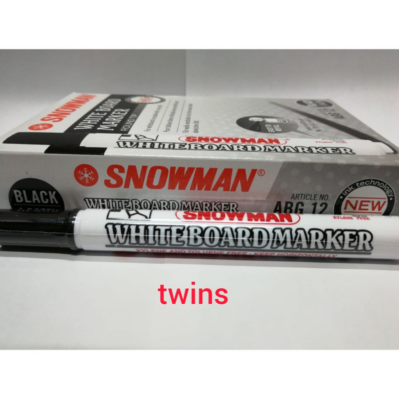 Product image TWINS STATIONERY - SNOWMAN SPIDOL WHITEBOARD per pcs hitam