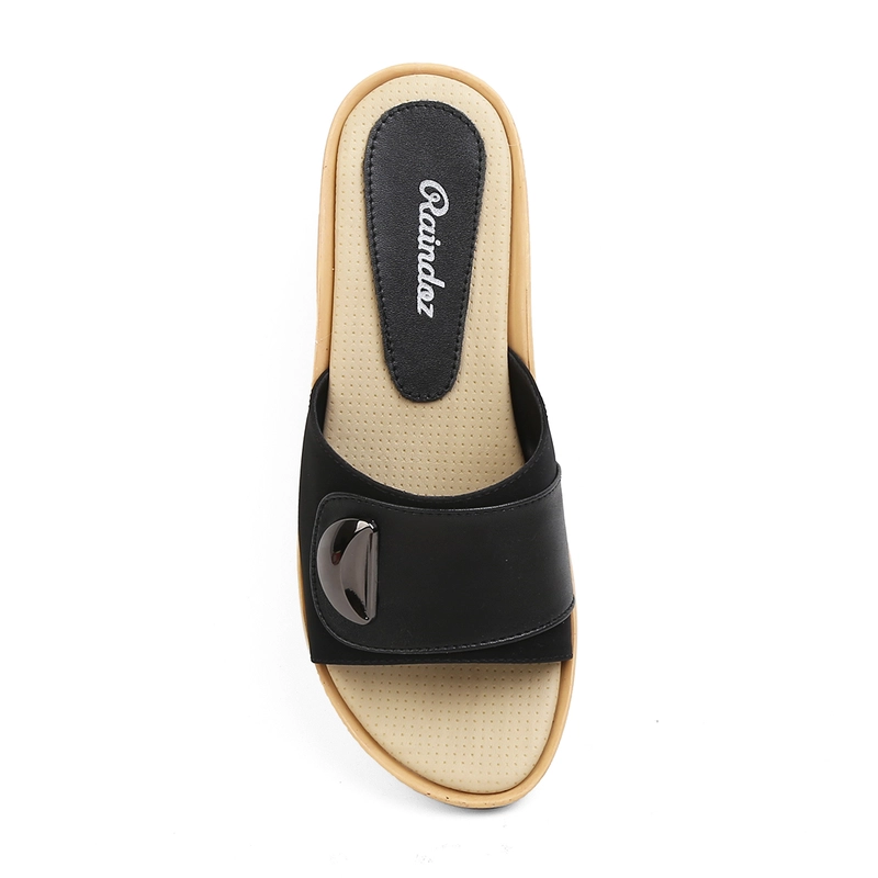 Product image Catenzo Official - Raindoz - Sandal Wedges Casual Wanita Hitam RMH 334 36 Hitam