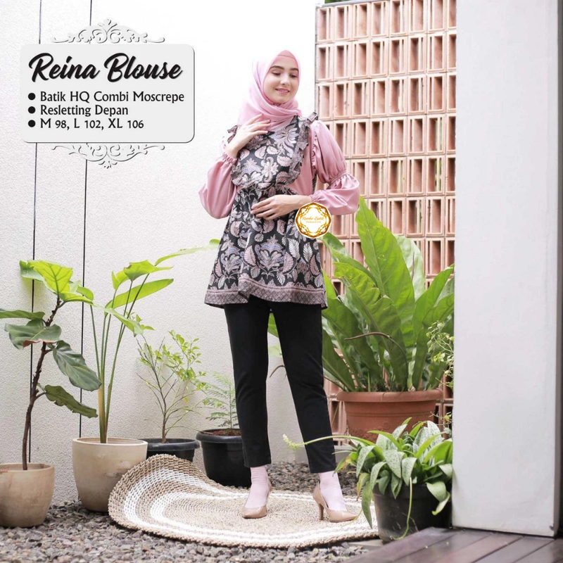 Product image Blouse Atasan Muslim Wanita Best Seller ORIGINAL - Tiga Varian Model XL Reina Blouse