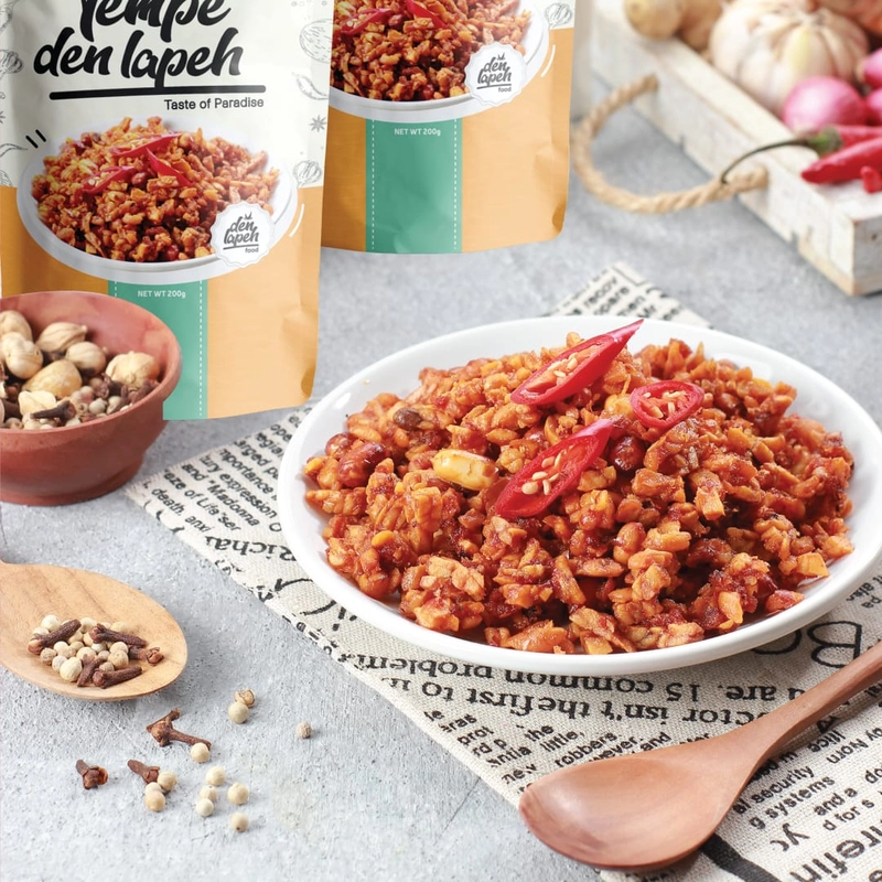 Product image Rendang Den Lapeh - Tempe Orek Balado Plus Kacang Kemasan Vakum 200 Tempe Orek