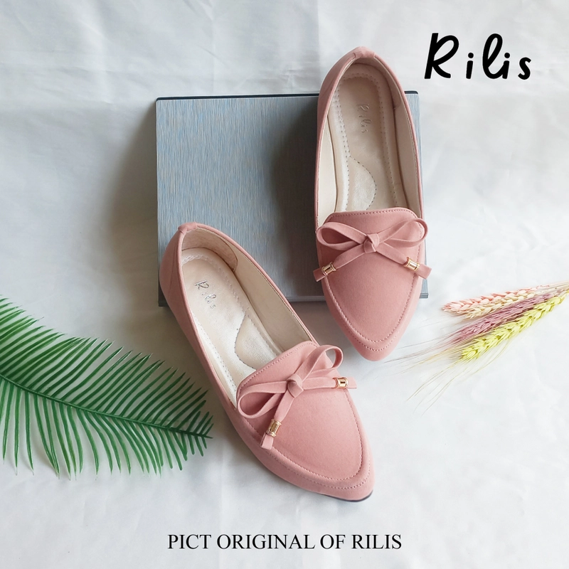 Product image Rilis - Sepatu Wanita Hanin Flat Shoes Suede (Rilis 31) 38 Peach