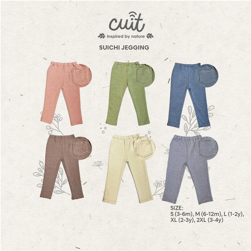 Product image CUIT Celana Anak Polos Casual Jegging Unisex Toddler Suichi Niji Series (New Color) S Olive Green