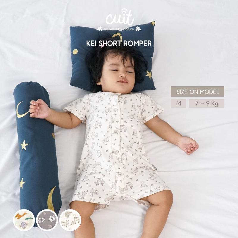 Product image Kintakun Baby - KINTAKUN BABY X CUIT Baby 0-12 Bulan Kei Short Romper Jumper Bayi Motif Karakter III NB (0-3 Bulan) Jungle Joy