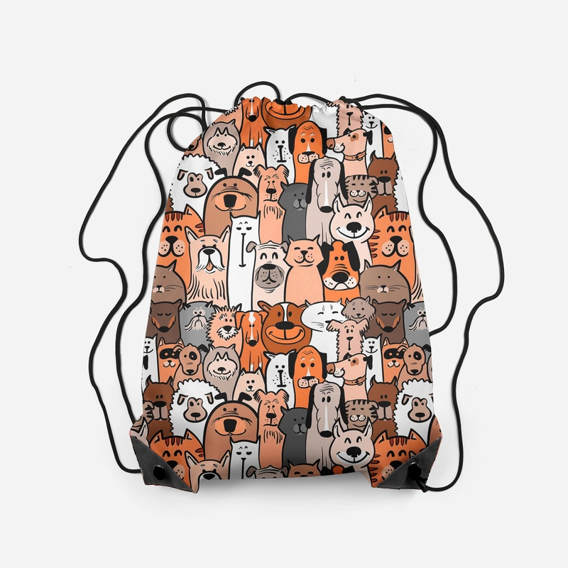 Product image Dewani - Dewani Stringbag Full Print ST-DOG 06 Tas Serut Seri Dog 34x45 orange