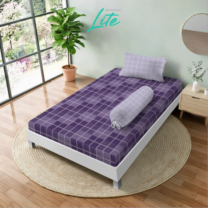 Product image Kintakun - Kintakun LITE Sprei Set 120 x 200 Fitted T30 cm Minimalis Flower Aesthetic Microfiber 120 x 200 Trisha
