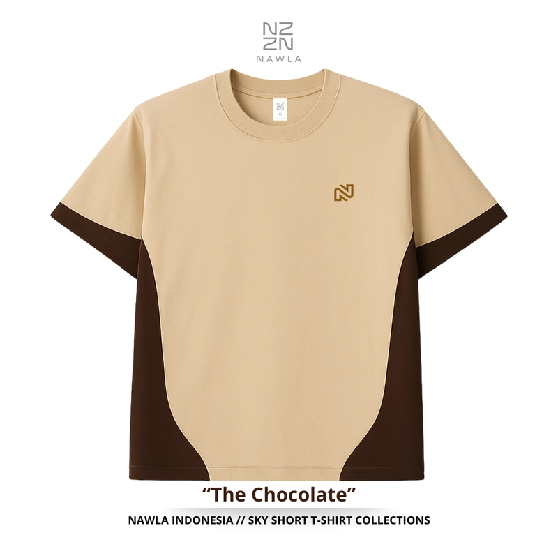 Product image NAWLA - Kaos Twotone Tee Lengan Pendek S Chocolate & Coffee