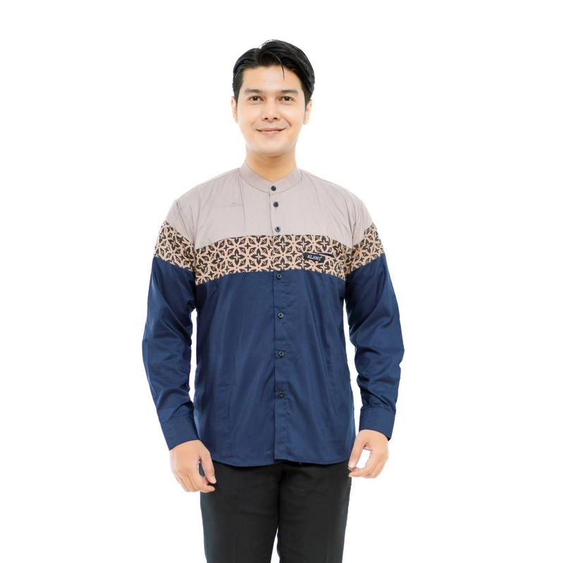 Product image Koko asakhi collection - KOKO LENGAN PANJANG - KAIN SPUN TERBAIK DAN ORIGINAL - DIJAMIN LEMBUT M NAVY